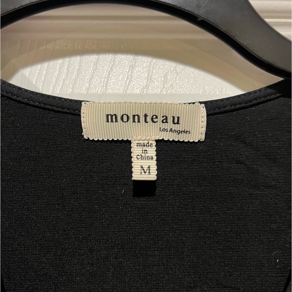Black Monteau wrap dress - medium - Picture 3 of 4